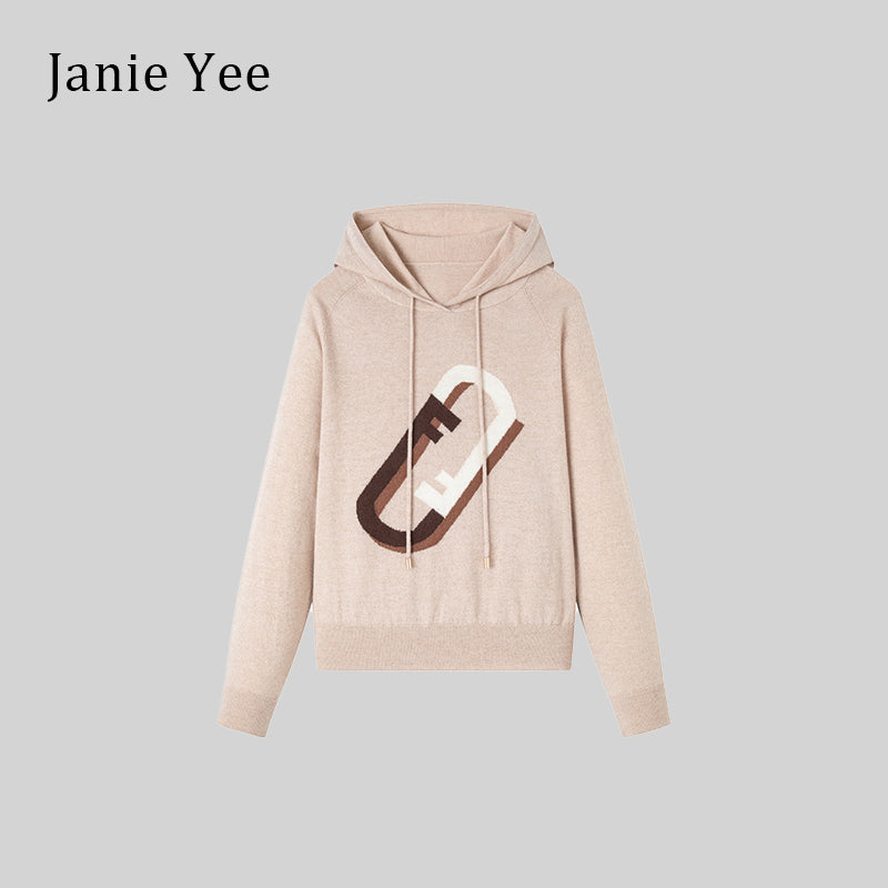 23AW02-0009 Light Gray Hooded Wool Sweater