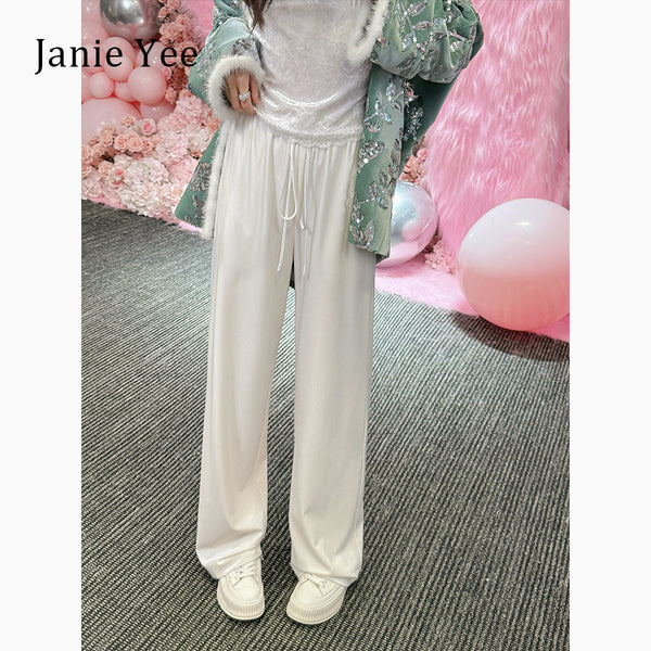 24A0096 Slim waist straight velvet pants