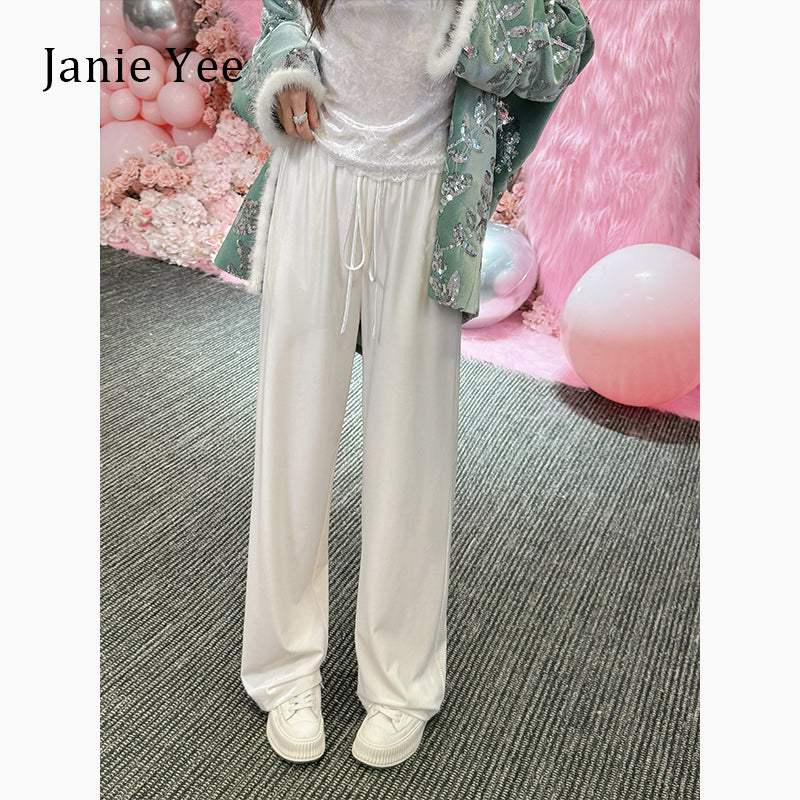 24A0096 White Velvet Straight Leg Pants