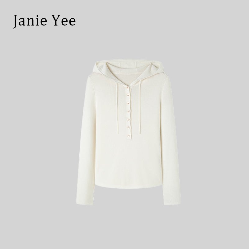 23AW02-0003 Black White Color Options Hooded Sweater