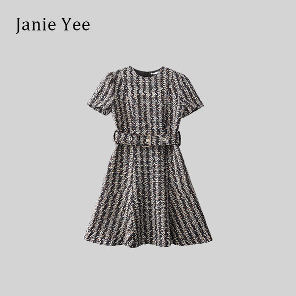 23AW05-0001 Striped contrast dress