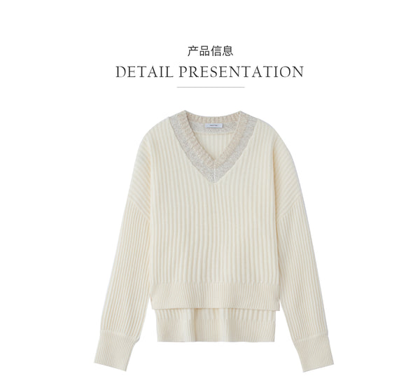 23A0101 V-neck sweater