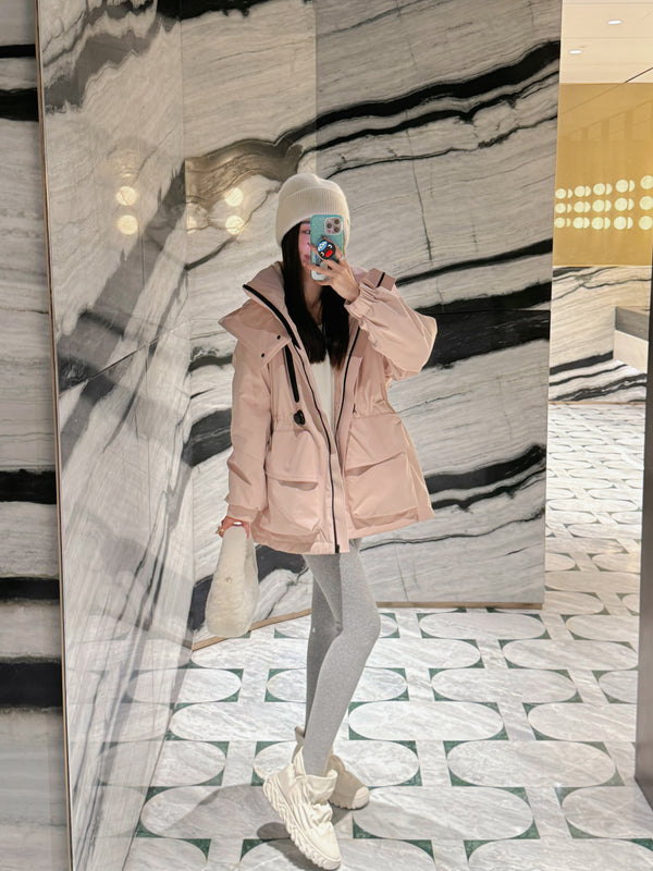 Janie Yee Pink Duck Down Parka Jacket