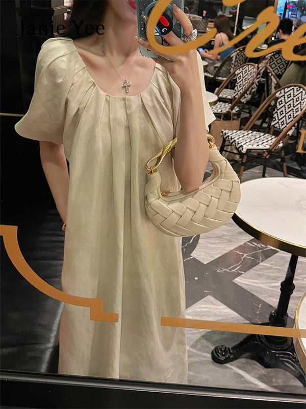 24a0686 Linen lazy dress